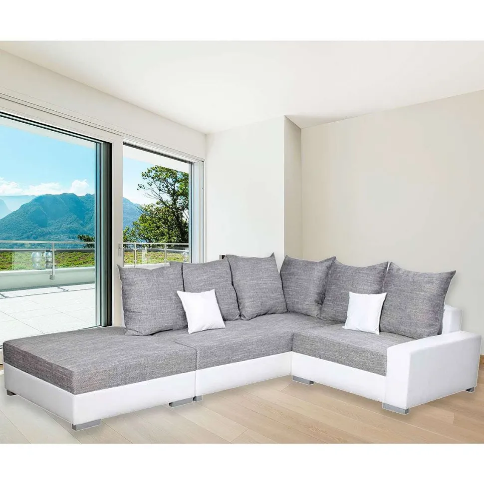 Sonia Ag Conv Tissu Gris Lawa5 Pvc Blanc