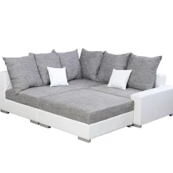 Sonia Ag Conv Tissu Gris Lawa5 Pvc Blanc