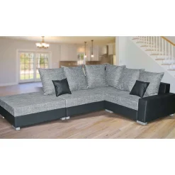 Sonia Ag Tissu Gris Lawa 5 Pvc Noir