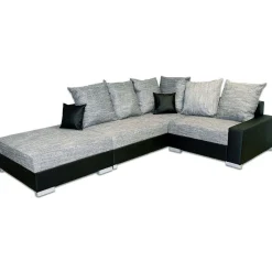 Sonia Ag Tissu Gris Lawa 5 Pvc Noir