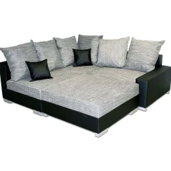 Sonia Ag Tissu Gris Lawa 5 Pvc Noir