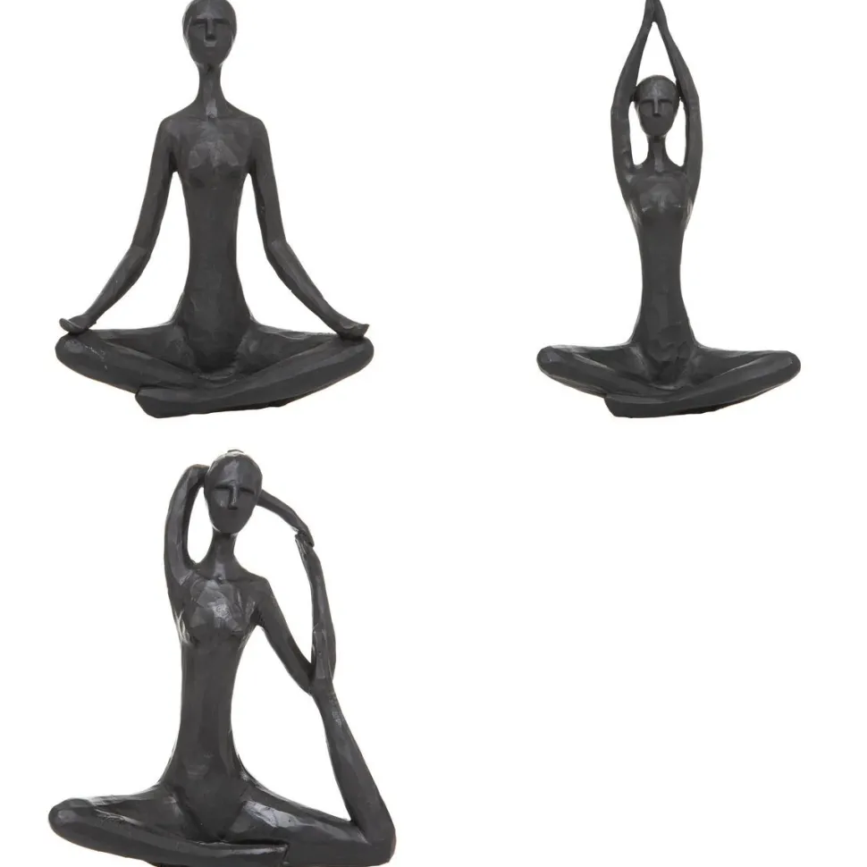 maxibazar Statuette Femme Resine Yoga H.18Cm