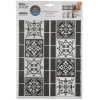 Atmosphera Sticker Carreaux Frise Arabesque Noir