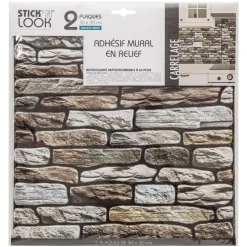 Atmosphera Sticker Carreaux Taupe X2 Pieces