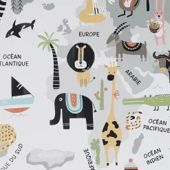 maxibazar Sticker Murale Mappemonde 90X60Cm
