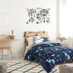 maxibazar Sticker Murale Mappemonde 90X60Cm