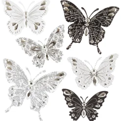 Atmosphera Sticker Relief Papillon X6 Pieces