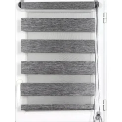 maxibazar Store Enrouleur Lumiere Nuit 120X180Cm Chine Noir Argent