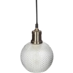 Atmosphera Suspension Boule Verre Strie Vent D.15Cm