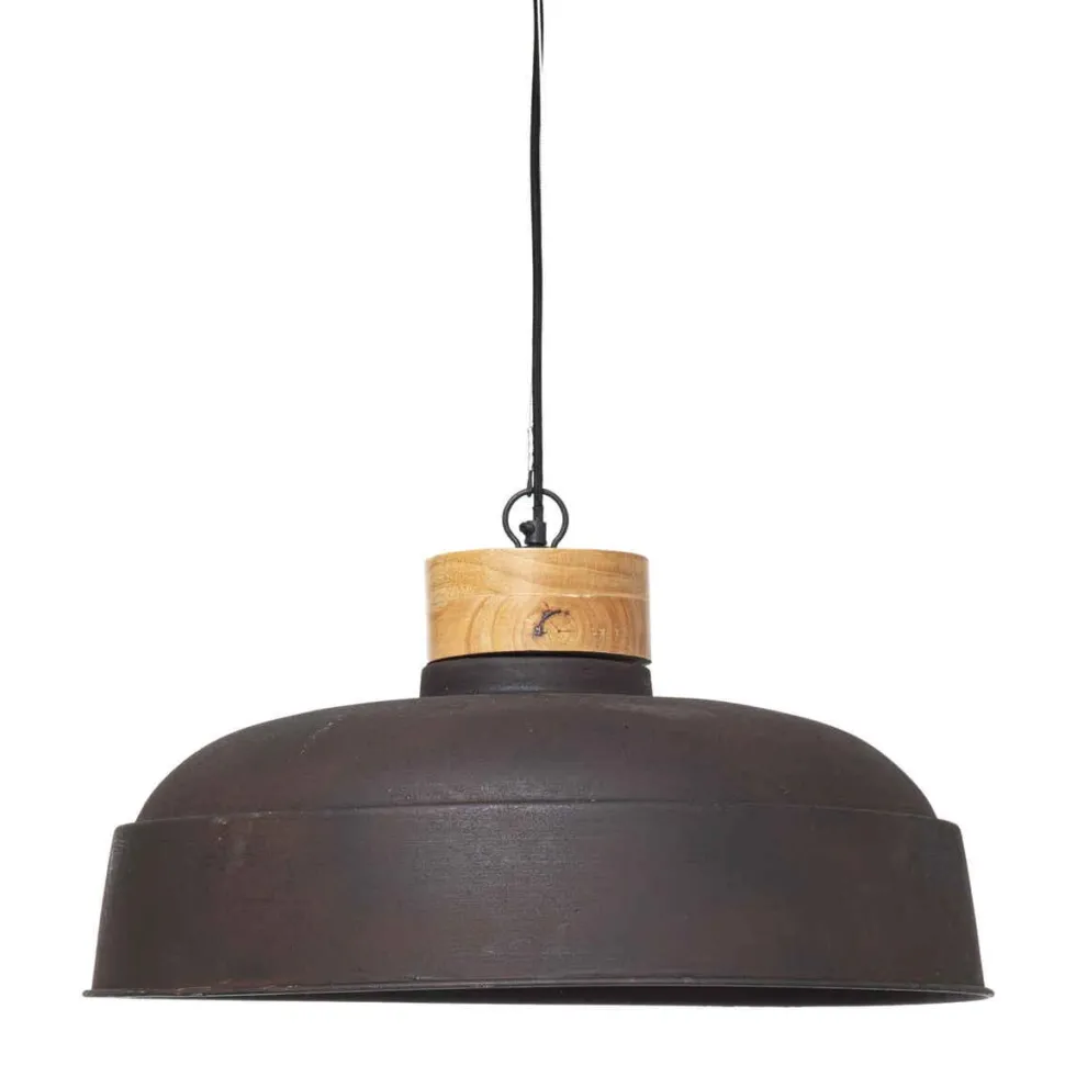 Atmosphera Suspension Metal Bois Prao Gris D.57Cm