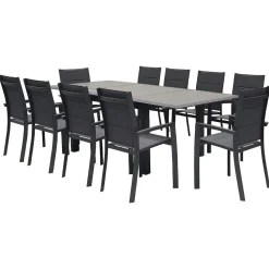 Table Allure Aluminium Muscade Graphite 10 Places