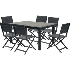 Table Allure Aluminium Muscade Graphite 10 Places