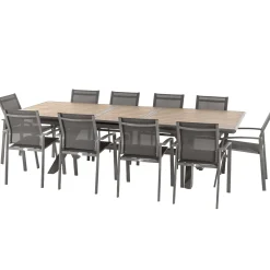 Table Axiome Extensible Aluminium Honey Praline 10 Places