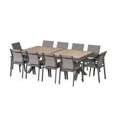 Table Axiome Extensible Aluminium Honey 12 Places