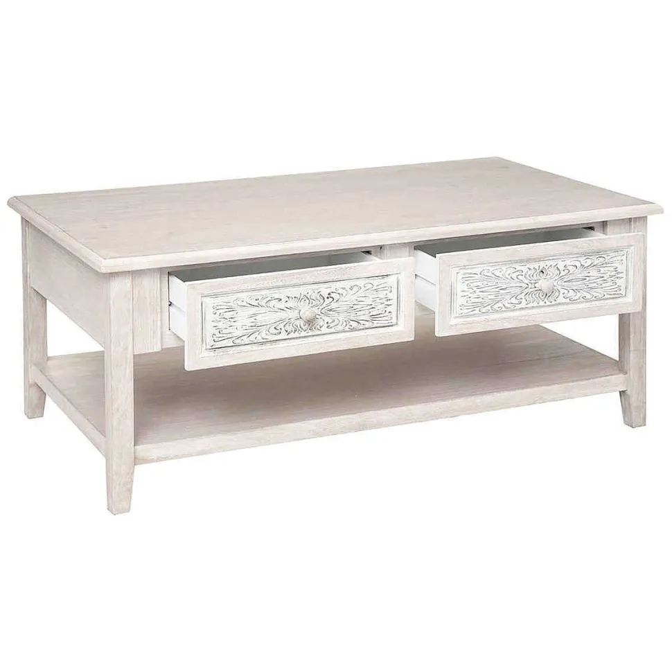 Table Basse 2 Tiroirs Hina