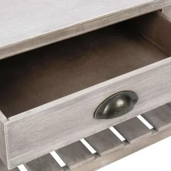 Table Basse Bois Campagne 2 Tiroirs