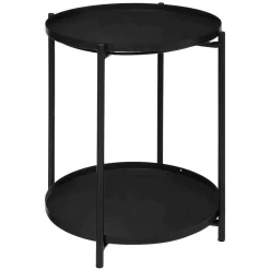 Table Cafe 2 Plateaux Noir Meeko