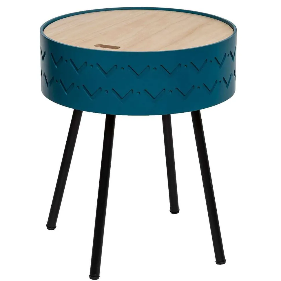 Table Cafe Coffre Shiro Bleu