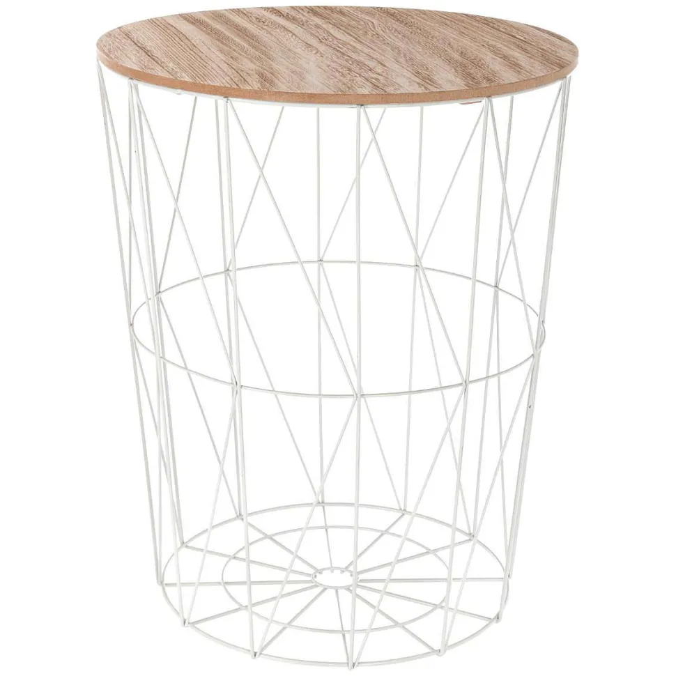 Table Cafe Metal Blanc Kumi D.47X57Cm