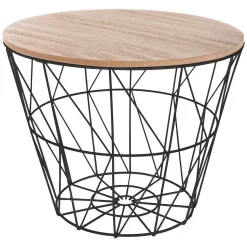 Table Cafe Metal Noir Kumi D.38X30.5Cm