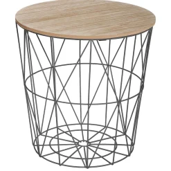 Table Cafe Metal Noir Kumi D.41X40Cm