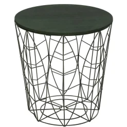 Table Cafe Metal Vert Kumi Leaf