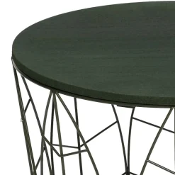 Table Cafe Metal Vert Kumi Leaf