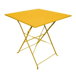 Table Carree Pliante Miami Jaune Moutarde