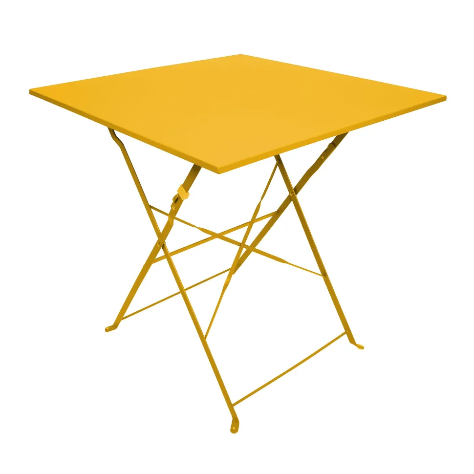 Table Carree Pliante Miami Jaune Moutarde
