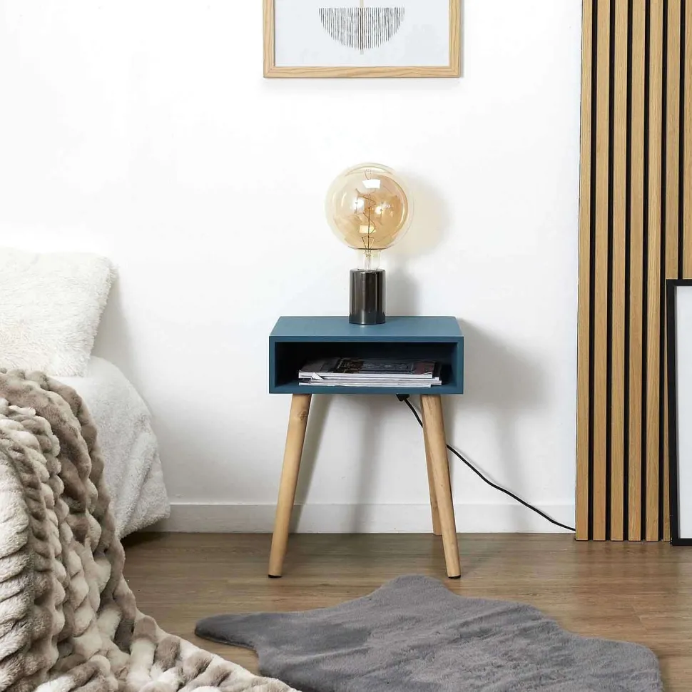 Table Chevet Niche Bleu