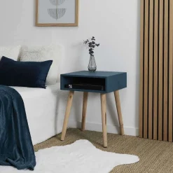 Table Chevet Niche Bleu