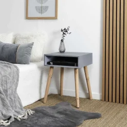 Table Chevet Niche Gris