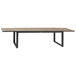 Table Corvo Extensible Acacia Aluminium 12 Places