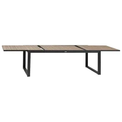 Table Corvo Extensible Acacia Aluminium 12 Places