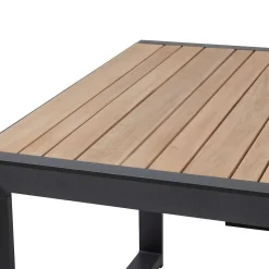 Table Corvo Extensible Acacia Aluminium 12 Places