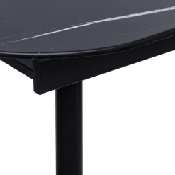 Table Diner Verre 160 A 200Cm Noir Mapu