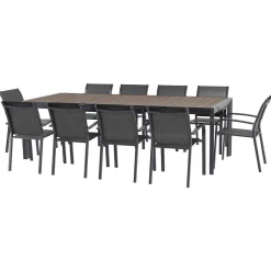 Table Evasion Rallonge Automatique Seigle Graphite 10 Places