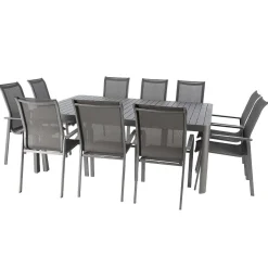 Table Paradize Extensible Rectangle Graphite 10 Places
