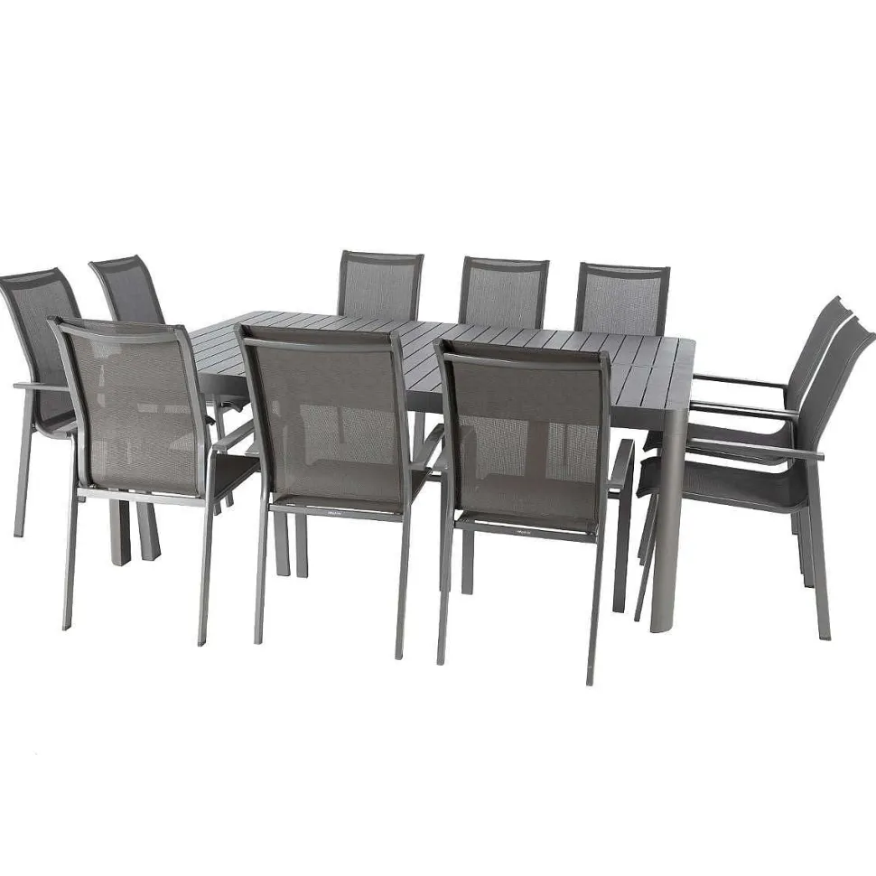 Table Paradize Extensible Rectangle Graphite 10 Places