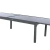 Table Piazza Extensible Verre Graphite 12 Places