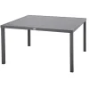 Table Piazza Fixe Carree Aluminium Gris 8 Places