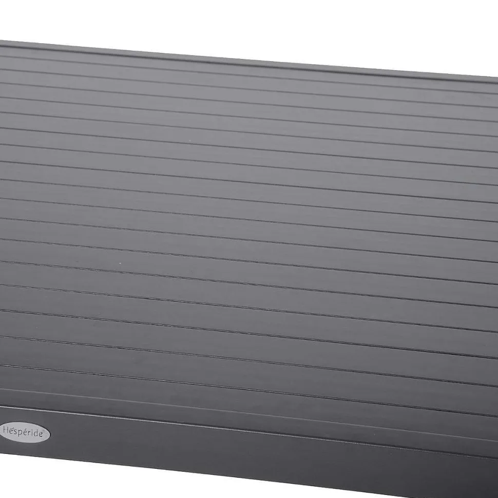 Table Piazza Fixe Carree Aluminium Gris 8 Places