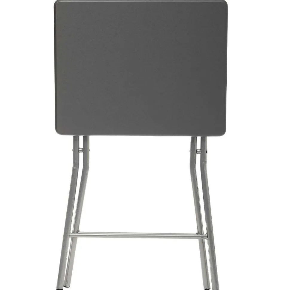 Table Pliante 48X38Cm Gris H.64Cm