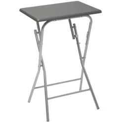 Table Pliante 48X38Cm Gris H.64Cm
