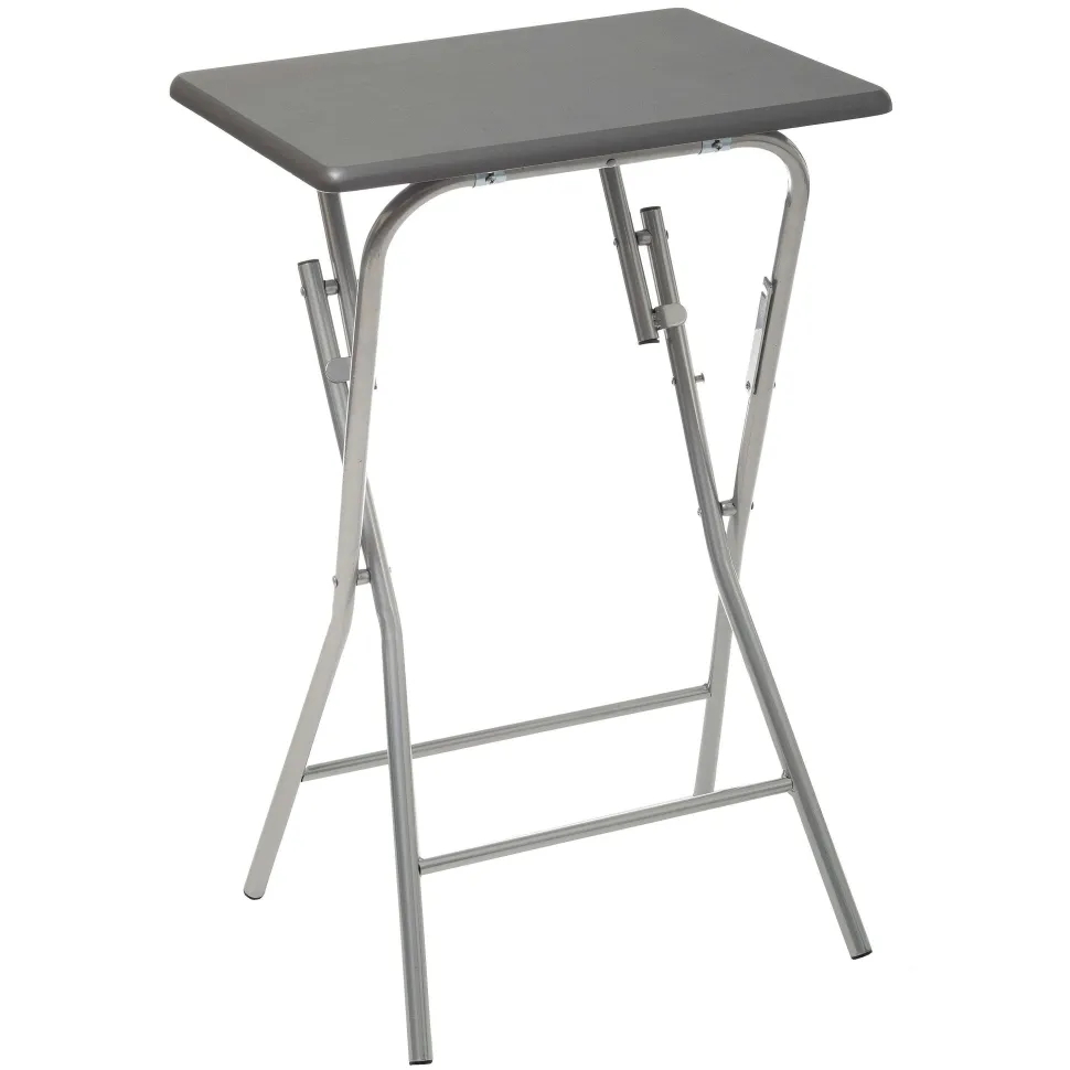 Table Pliante 48X38Cm Gris H.64Cm