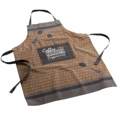 maxibazar Tablier Avec Poche 60X84Cm Imprime Cappuccino