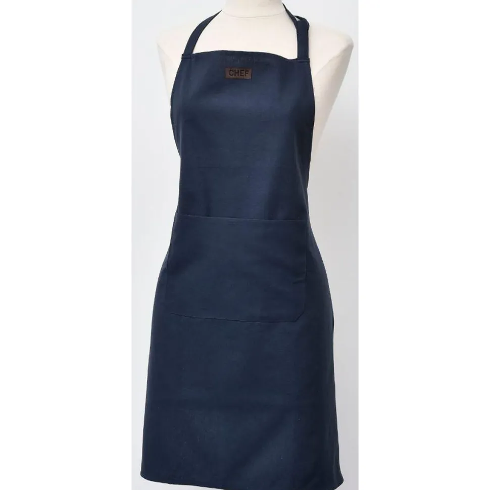 maxibazar Tablier De Cuisine Chef 65X80Cm Coton Bleu