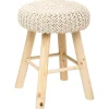 Tabouret Appoint Coton Suzette Beige