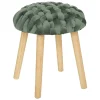 Tabouret Appoint Tricot Velours Akemi Jade