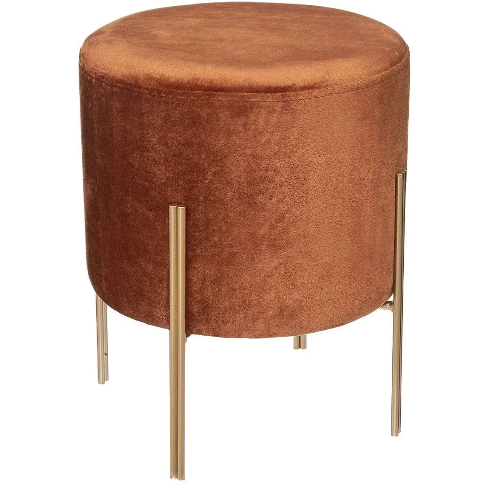 Tabouret Appoint Velours Living Ambre